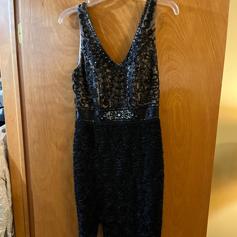 Black midi dress
